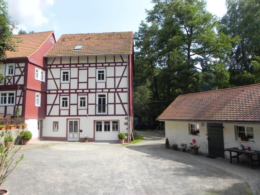 Ferienwohnung Tiererlebnishof Obermuehle Biebergemund Exterior foto
